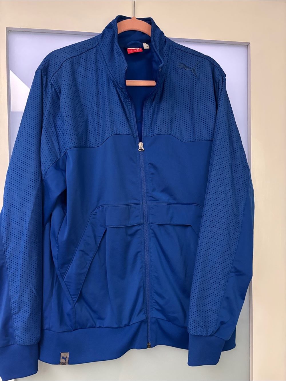Puma Blue Full-Zip Perforated Performance Jacket